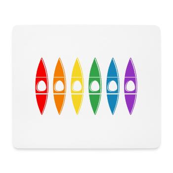 Kayak Ice Canoe Ice Paddle Canoe "River is Calling" - Mouse Pad (horizontal) - white - Front