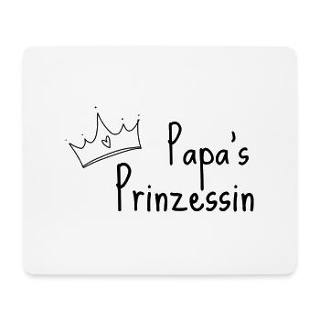 Papa's Prinzessin Design Geschenk für Tochter - Mousepad (Querformat) - Weiß - Vorne