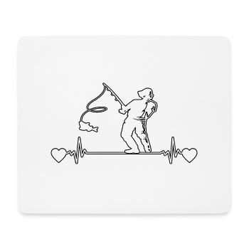 Fishing Fishing Fishing Fishing Hook Angler - Mouse Pad (horizontal) - white - Front