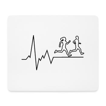 Heartbeat Running Group - Mouse Pad (horizontal) - white - Front