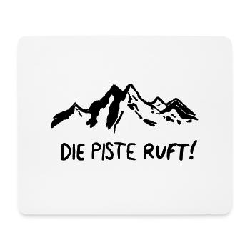 Die Piste Ruft - Mousepad (Querformat) - Weiß - Vorne