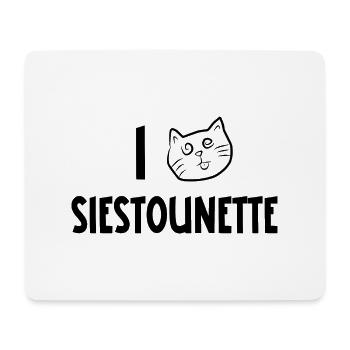 I love siestounette - Tapis de souris (format paysage) - blanc - Devant