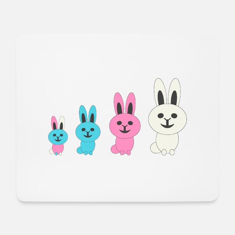 Evolution süss - Mousepad (Querformat) - Weiß