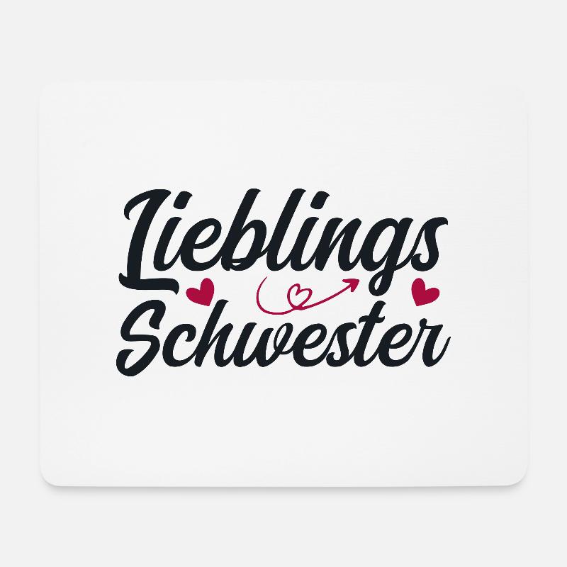 Lieblingsschwester Geschenk Geschenkidee Schwester - Mousepad (Querformat) - Weiß
