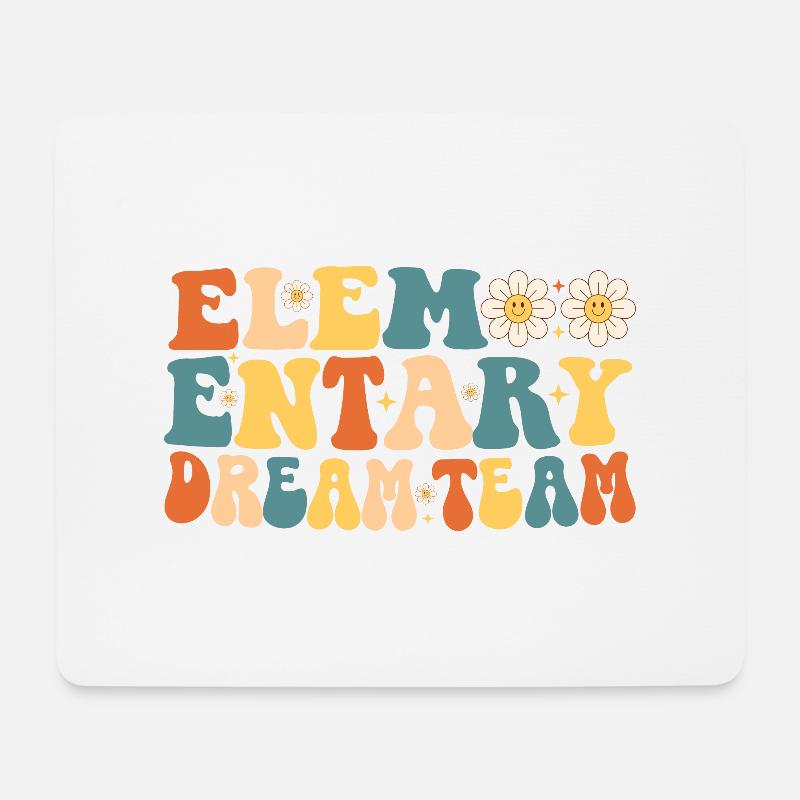 Elementares Dreamteam - Mousepad (Querformat) - Weiß