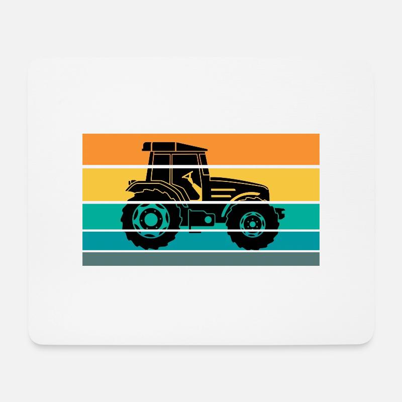 Traktor - Mousepad (Querformat) - Weiß
