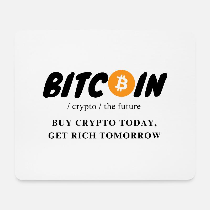 Krypto Bitcoin The Future - Mousepad (Querformat) - Weiß
