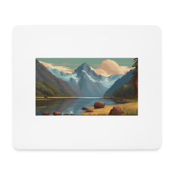 Fiordland National Park, New Zealand - Mouse Pad (horizontal) - white - Front