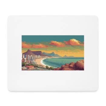 Kapstadt, Südafrika - Pixel Art - Mousepad (Querformat) - Weiß - Vorne