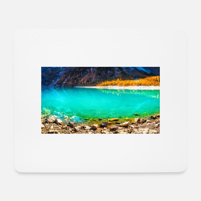 ALPEN PARADIES - Mousepad (Querformat) - Weiß