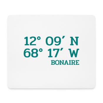 Bonaire Coordinates - Koordinaten - Karibik - Mousepad (Querformat) - Weiß - Vorne