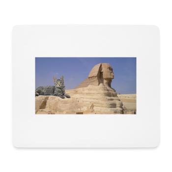 Cat and Sphinx - Mouse Pad (horizontal) - white - Front
