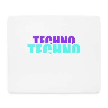 Techno Love Citation Dire Musique Fête Célébrer Logo - Tapis de souris (format paysage) - blanc - Devant