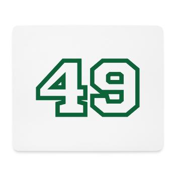 Number 49 green sport - Mouse Pad (horizontal) - white - Front