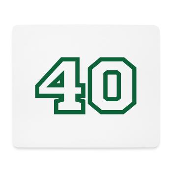 Number 40 green sport - Mouse Pad (horizontal) - white - Front