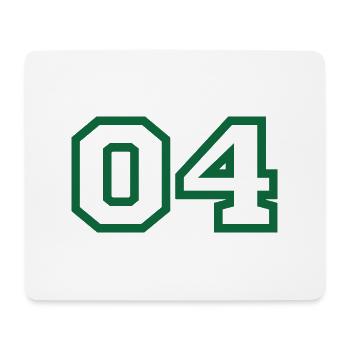 Numéro 4 sport vert - Tapis de souris (format paysage) - blanc - Devant