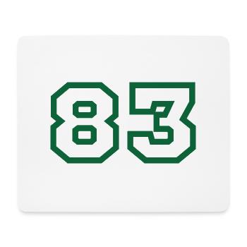 Number 83 sport - Mouse Pad (horizontal) - white - Front