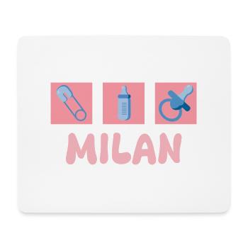 Sucette Milan - Tapis de souris (format paysage) - blanc - Devant