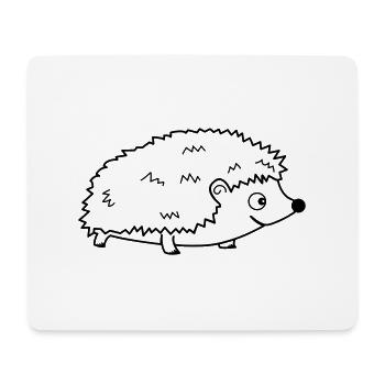 Hérisson 01 - Tapis de souris (format paysage) - blanc - Devant