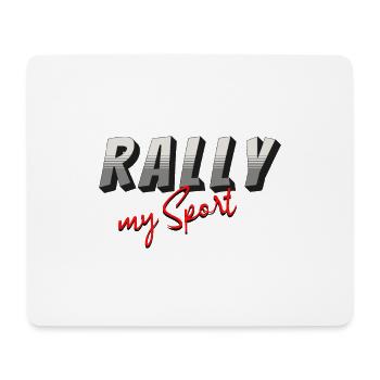Rallye mein Sport - grau rot - Mousepad (Querformat) - Weiß - Vorne