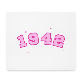 1942 rose star - Mouse Pad (horizontal) - white - Front