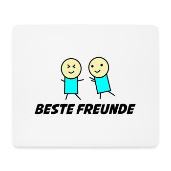 Meilleurs amis 1 - Tapis de souris (format paysage) - blanc - Devant