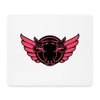 kuh bull wappen - Mousepad (Querformat) - Weiß - Vorne