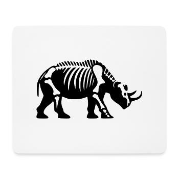 Nashorn - Mousepad (Querformat) - Weiß - Vorne