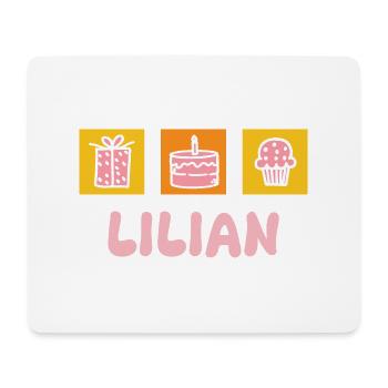 First name Lilian - Mouse Pad (horizontal) - white - Front