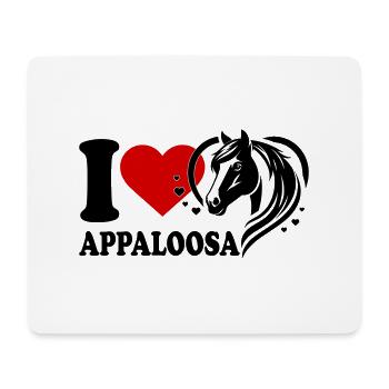 J’adore le cheval Appaloosa - Tapis de souris (format paysage) - blanc - Devant