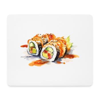 Sushi - Tapis de souris (format paysage) - blanc - Devant