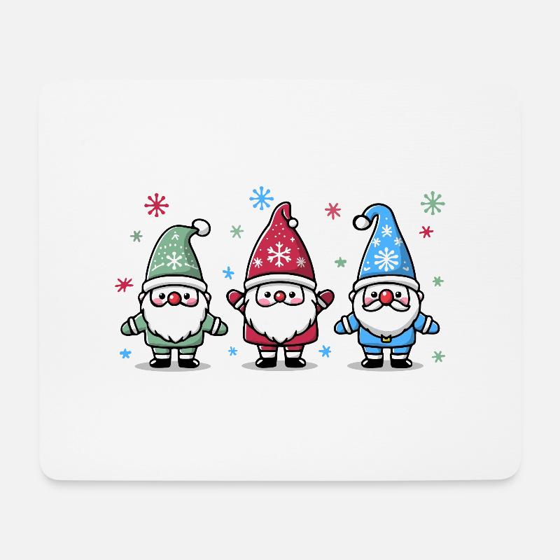 Weihnachtszwerge - Mousepad (Querformat) - Weiß