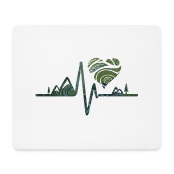 Natur - Herzschlag - Mousepad (Querformat) - Weiß - Vorne