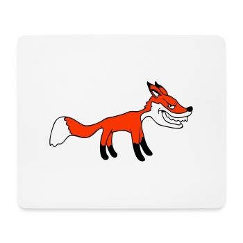 Fuchs Böser Blick Gefährlich Rotfuchs Wildes Tier - Mousepad (Querformat) - Weiß - Vorne