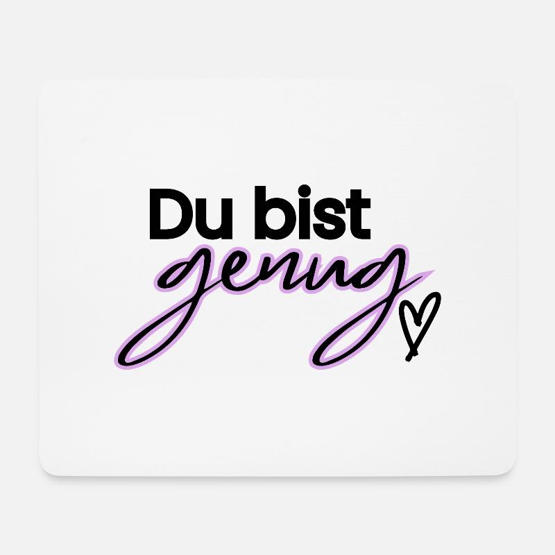 Du bist genug - Mousepad (Querformat) - Weiß