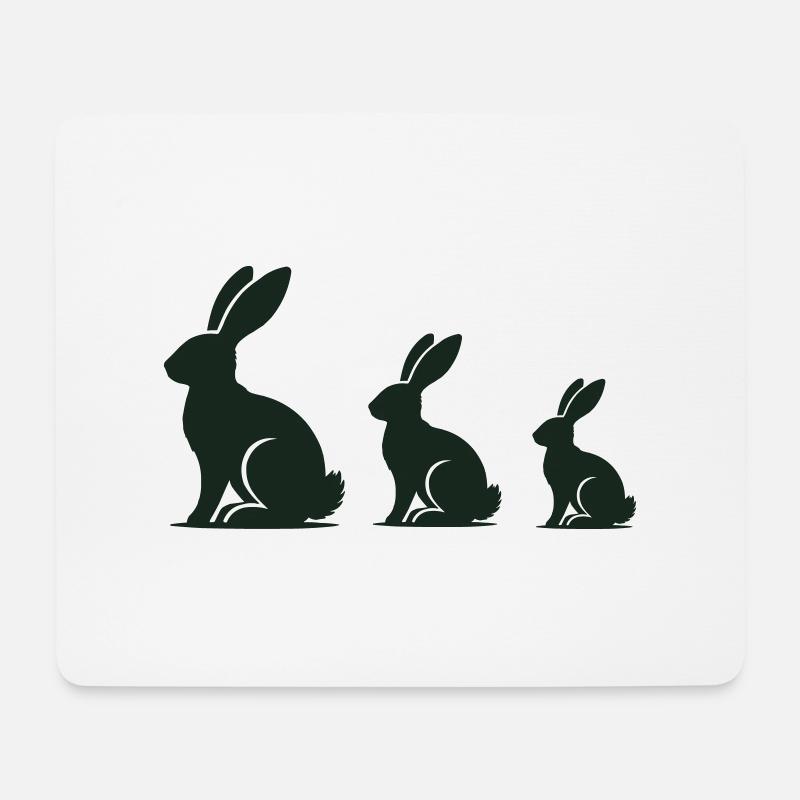 Rabbit rabbit rabbit - Mouse Pad (horizontal) - white
