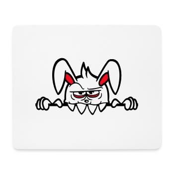 Hase Monster Böse Gefährlich Halloween Zähne Mauer - Mousepad (Querformat) - Weiß - Vorne