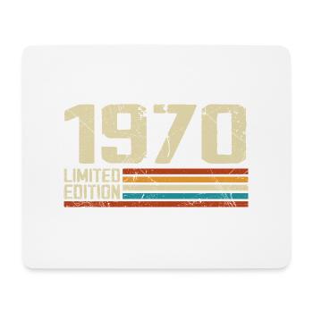 Vintage 1970 Anniversaire Rétro - Né en 1970 - Tapis de souris (format paysage) - blanc - Devant