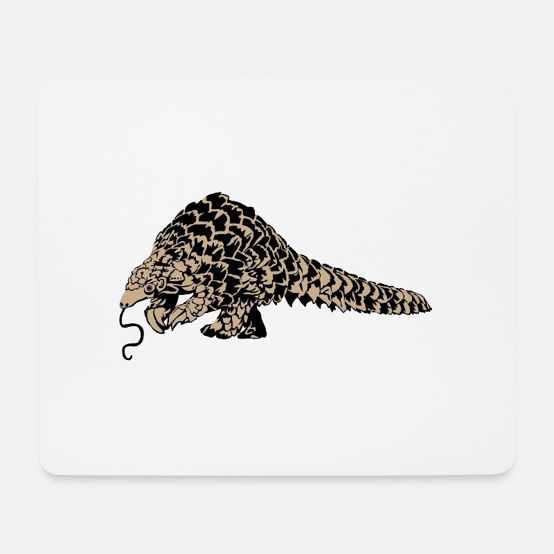 Pangolin Schuppentier farbig - Mousepad (Querformat) - Weiß