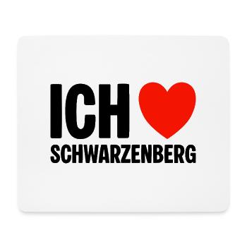 Schwarzenberg Ich liebe meine Stadt - Mousepad (Querformat) - Weiß - Vorne