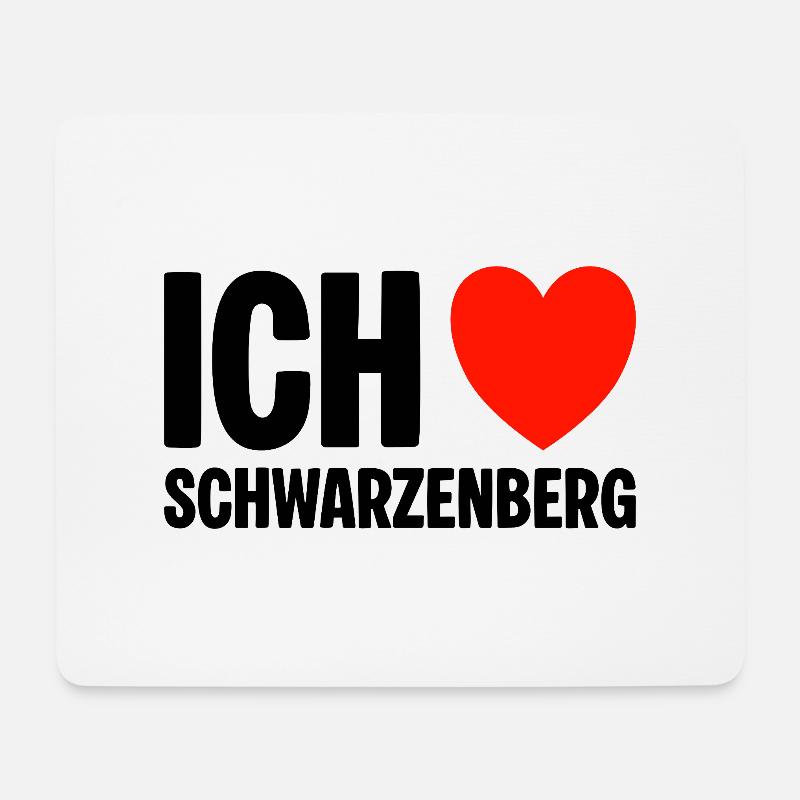 Schwarzenberg Ich liebe meine Stadt - Mousepad (Querformat) - Weiß
