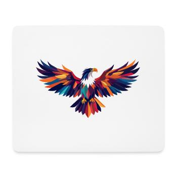 Art coloré des ailes abstraites d’oiseau de feu en forme d’aigle - Tapis de souris (format paysage) - blanc - Devant