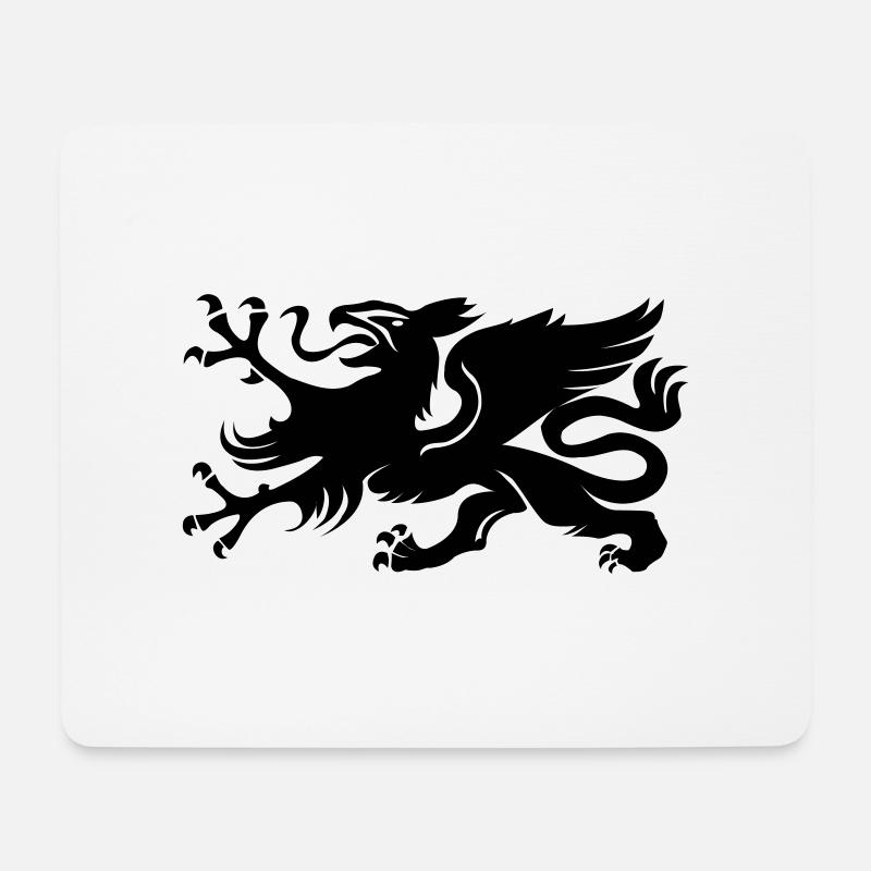 Wappen Rostock Greif - Mousepad (Querformat) - Weiß