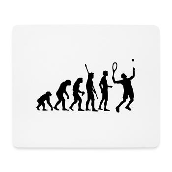 evolution_tennis_b_1c - Mousepad (Querformat) - Weiß - Vorne