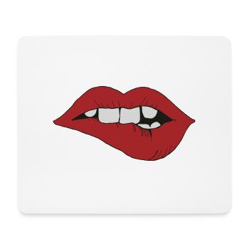 LIPPENBEISSER - Mousepad (Querformat) - Weiß - Vorne