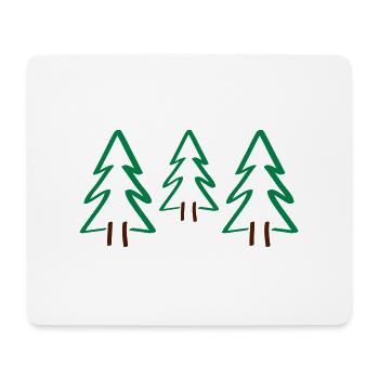 bäume weihnachten - Mousepad (Querformat) - Weiß - Vorne