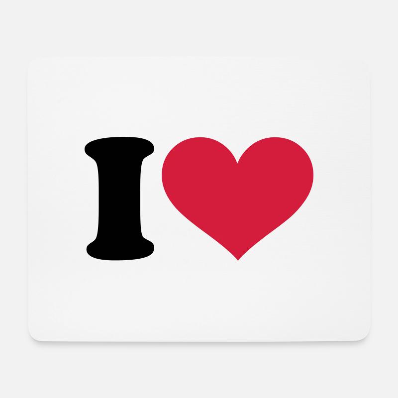 I - HEART - Mouse Pad (horizontal) - white
