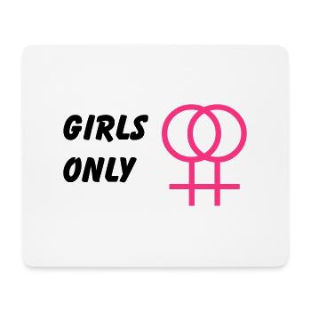 Girls only, lesbian - Mousepad (Querformat) - Weiß - Vorne