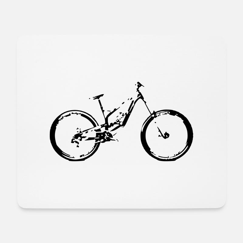 fahrad - Mousepad (Querformat) - Weiß
