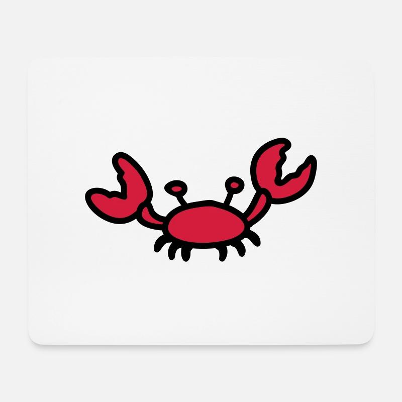 Krebs - Mousepad (Querformat) - Weiß